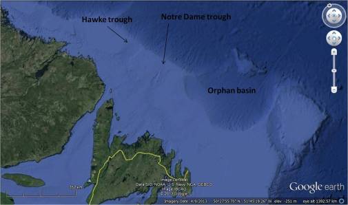 NL shelf from Google Earth_