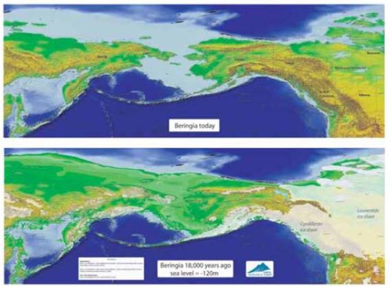 Beringia today and LGM