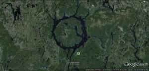 Manicouagan crater google earth